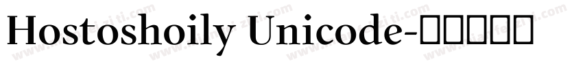 Hostoshoily Unicode字体转换
